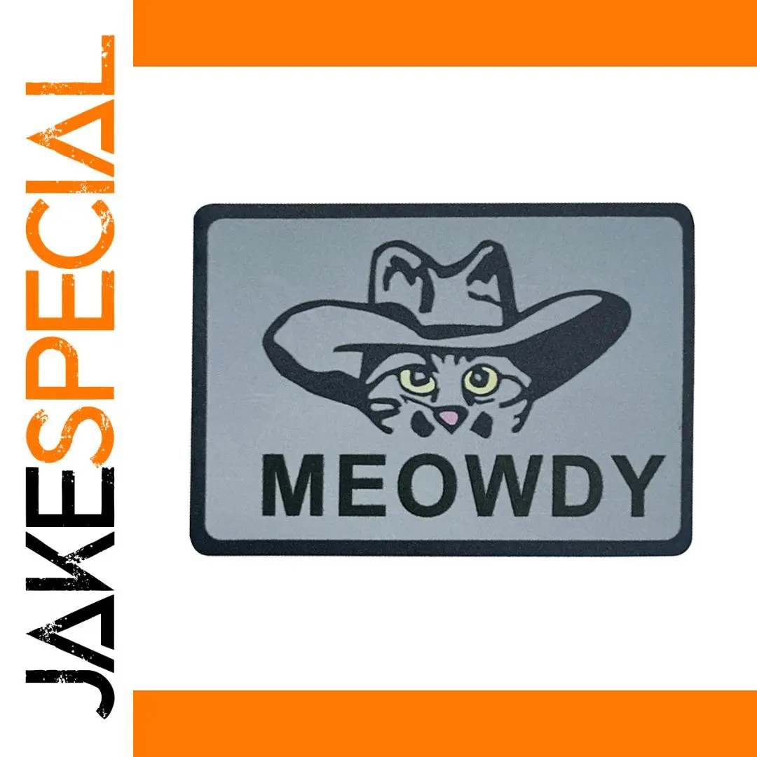 Playful Cat Patch with Cowboy Hat 1 Playful Cat Patch with Cowboy Hat