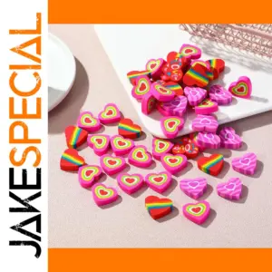 Colorful Heart-Shaped Erasers Set for Stationery