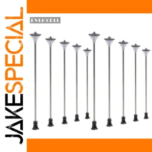 HO Scale Model Street Lamps Set (10 Units)