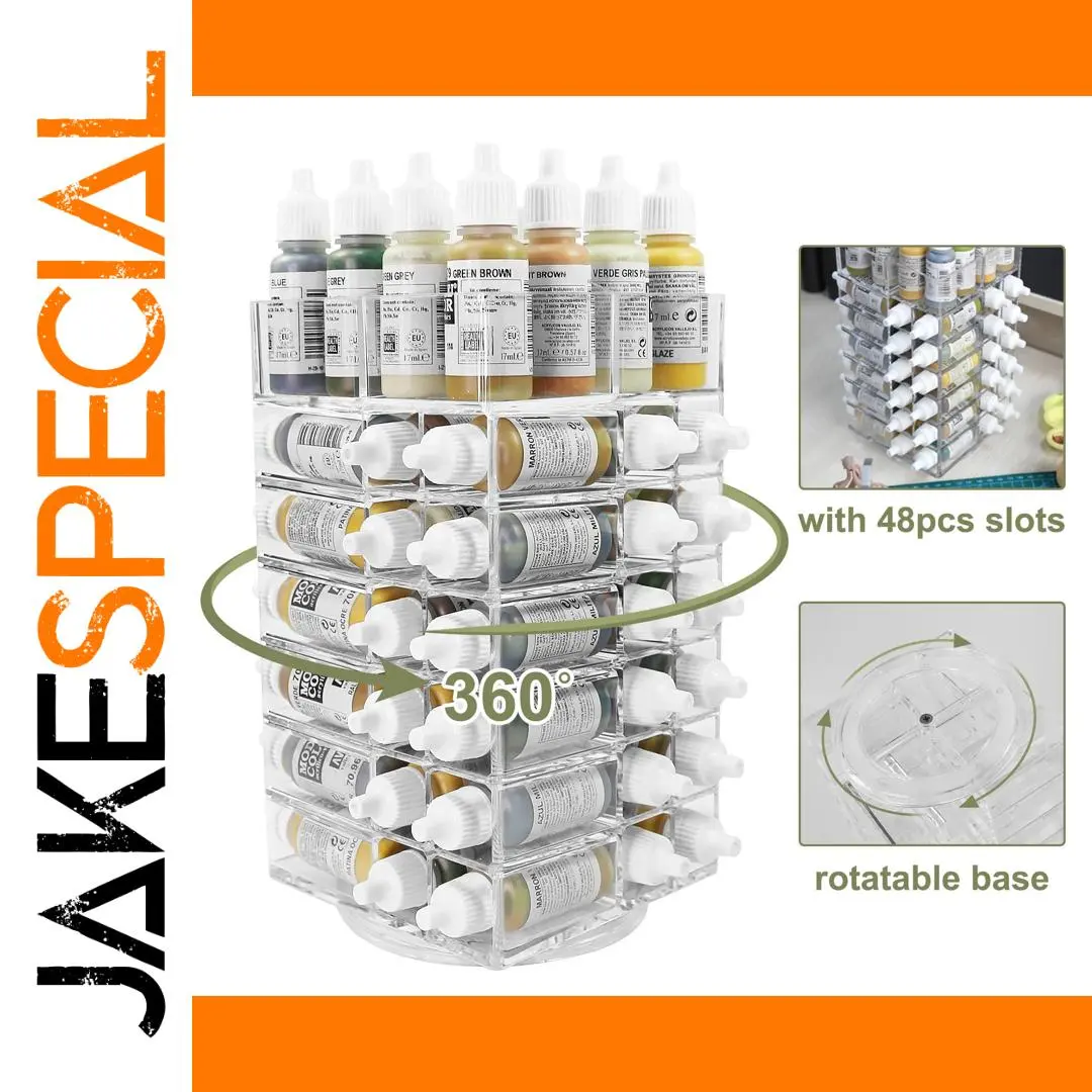 Spinning Paint Bottle Organizer for Artists 1 Spinning Paint Bottle Organizer for Artists