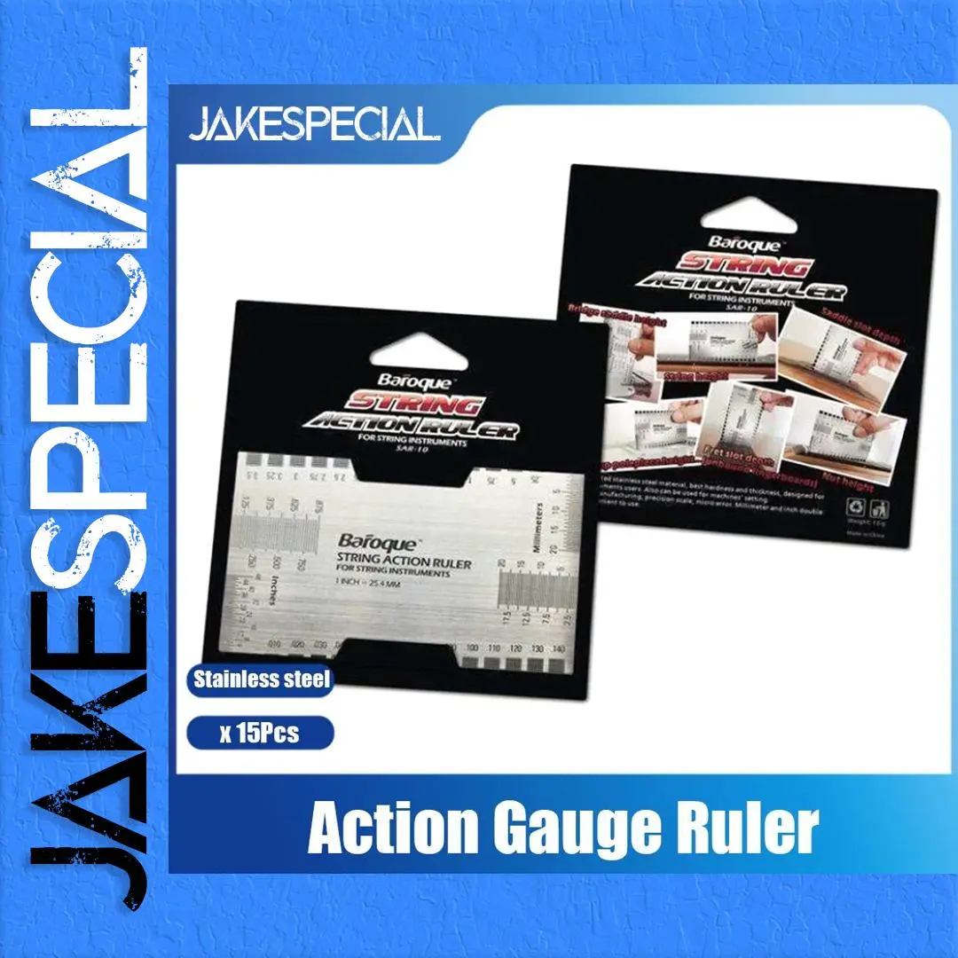 Stainless Steel Guitar Action Measurement Gauge 1 Stainless Steel Guitar Action Measurement Gauge