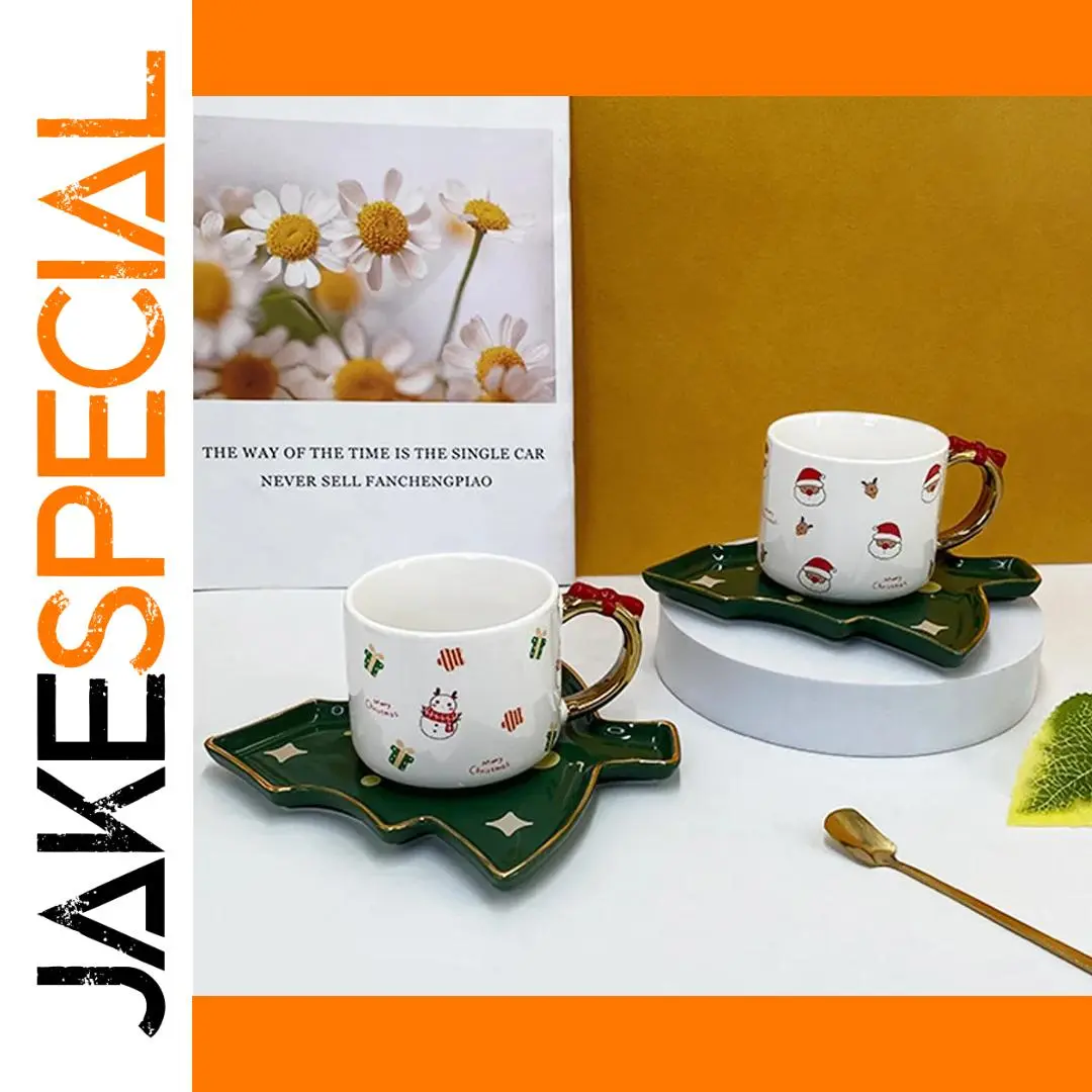 Festive Christmas Tree Ceramic Coffee Set 1 Festive Christmas Tree Ceramic Coffee Set