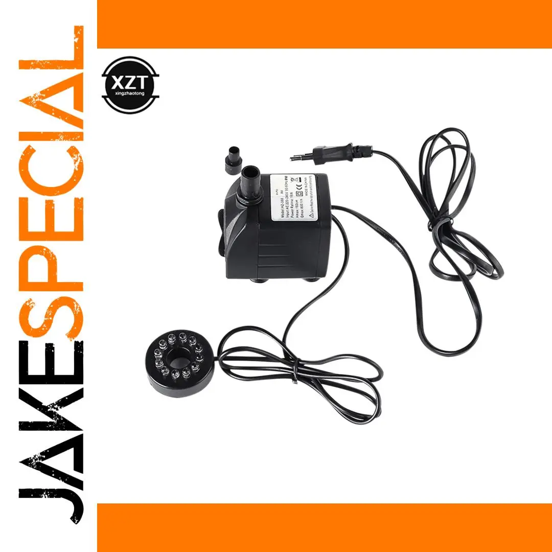 Black Submersible Water Pump with LED Light 1 Black Submersible Water Pump with LED Light