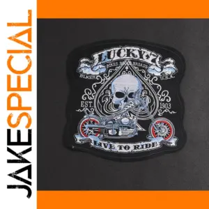 Punk Skull Locomotive Iron-On Patch 25.8x24 cm