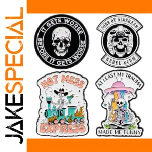 Skull Quote Badge Set for Fashion & DIY