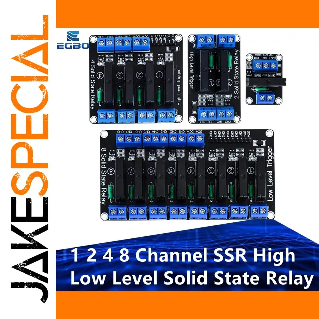 Multi-Channel Solid State Relay Module 5V DC, 250V/2A 1 Multi-Channel Solid State Relay Module 5V DC, 250V/2A