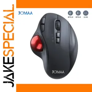 Wireless Ambidextrous Trackball Mouse with 3 DPI Levels