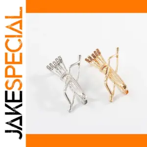 Vintage Bow and Arrow Brooch Pin in Gold/Silver