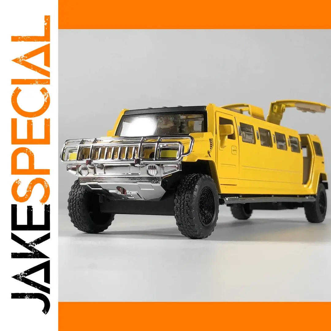 Yellow Hummer H2 Deluxe 1:32 Scale Diecast Model 1 Yellow Hummer H2 Deluxe 1:32 Scale Diecast Model