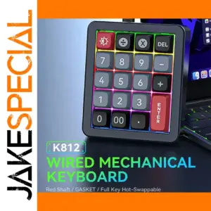 19-Key Mechanical Numeric Keypad with RGB Backlight