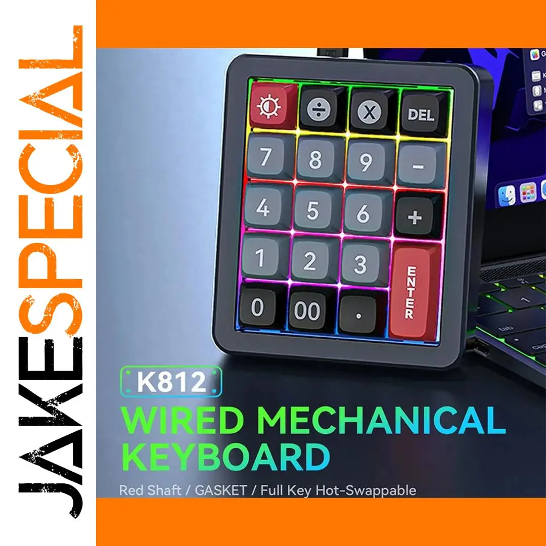 19-Key Mechanical Numeric Keypad with RGB Backlight 1 19-Key Mechanical Numeric Keypad with RGB Backlight