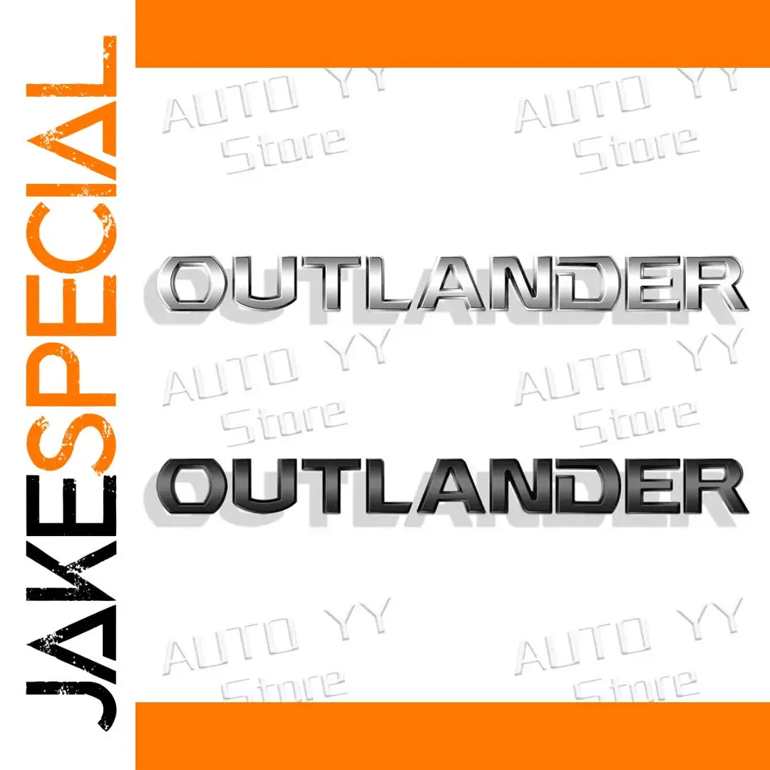 OUTLANDER 3D Metallic Car Decal for Mitsubishi 1 OUTLANDER 3D Metallic Car Decal for Mitsubishi