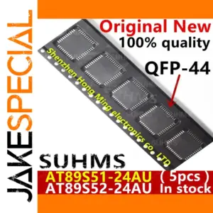 Set of Five AT89S51-24AU & AT89S52-24AU Chips