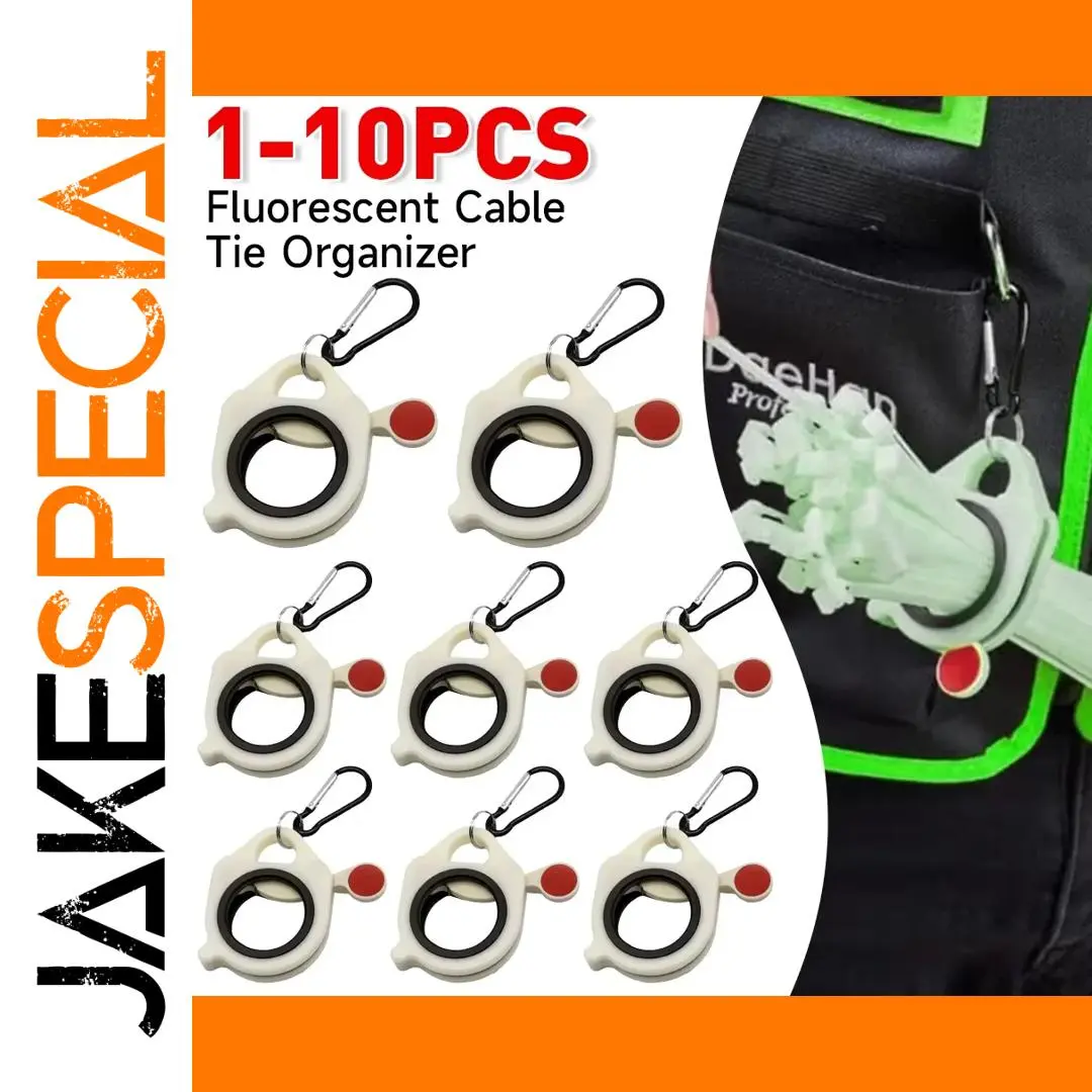 Portable Cable Tie Organizer with Ring and Button 1 Portable Cable Tie Organizer with Ring and Button