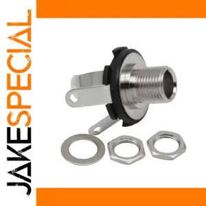 Chrome 6.35mm (1/4 Inch) Mono Guitar Input Jack