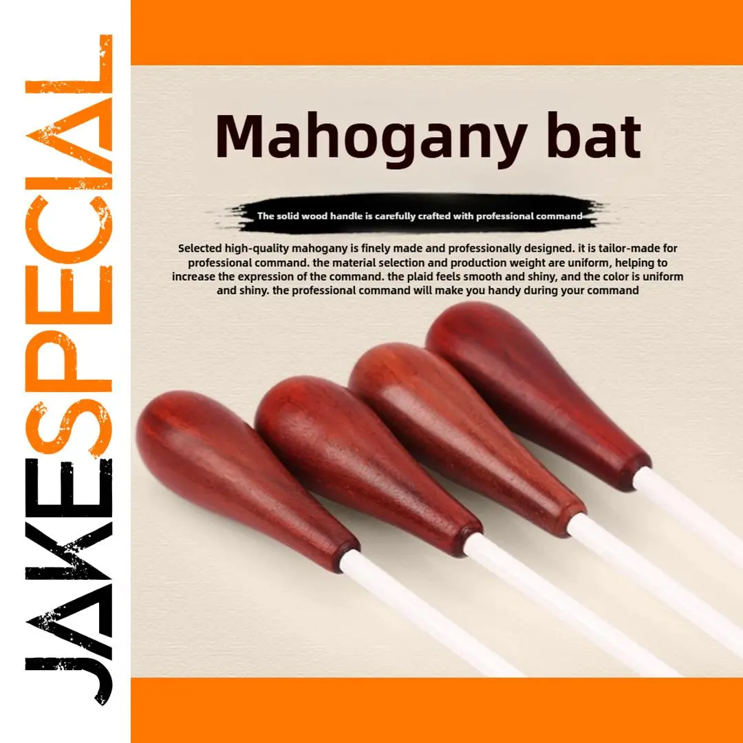 Mahogany Conducting Baton with Fiberglass Rod 1 Mahogany Conducting Baton with Fiberglass Rod