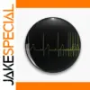 Heartbeat EKG Pin with Black Background