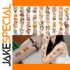 Colorful Cartoon Animal Temporary Tattoos Set