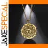 Stainless Steel Gold-Tone Pendant Necklace