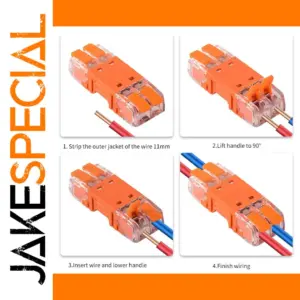 Bright Orange 64 Lever Nut Connectors for Secure Wiring
