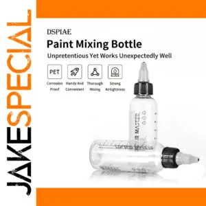 Set of Five 75ml Transparent Paint Mixing Bottles