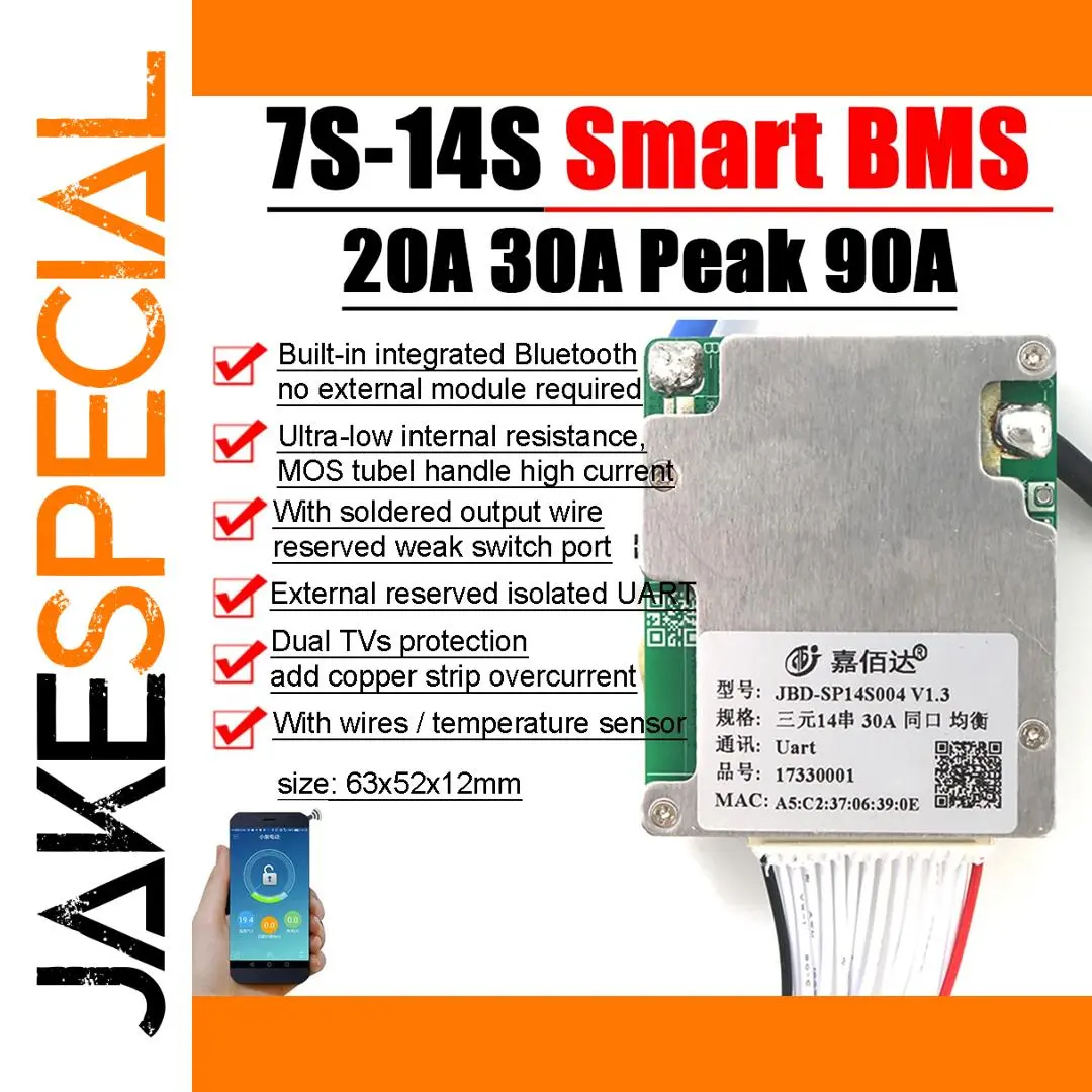Bluetooth Lithium Battery Protection Board 7S-14S 1 Bluetooth Lithium Battery Protection Board 7S-14S