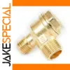 Gold Finish Three-Port Pneumatic Check Valve