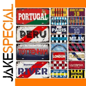 Vintage Metal Sign 30x15cm with Rustic Finish