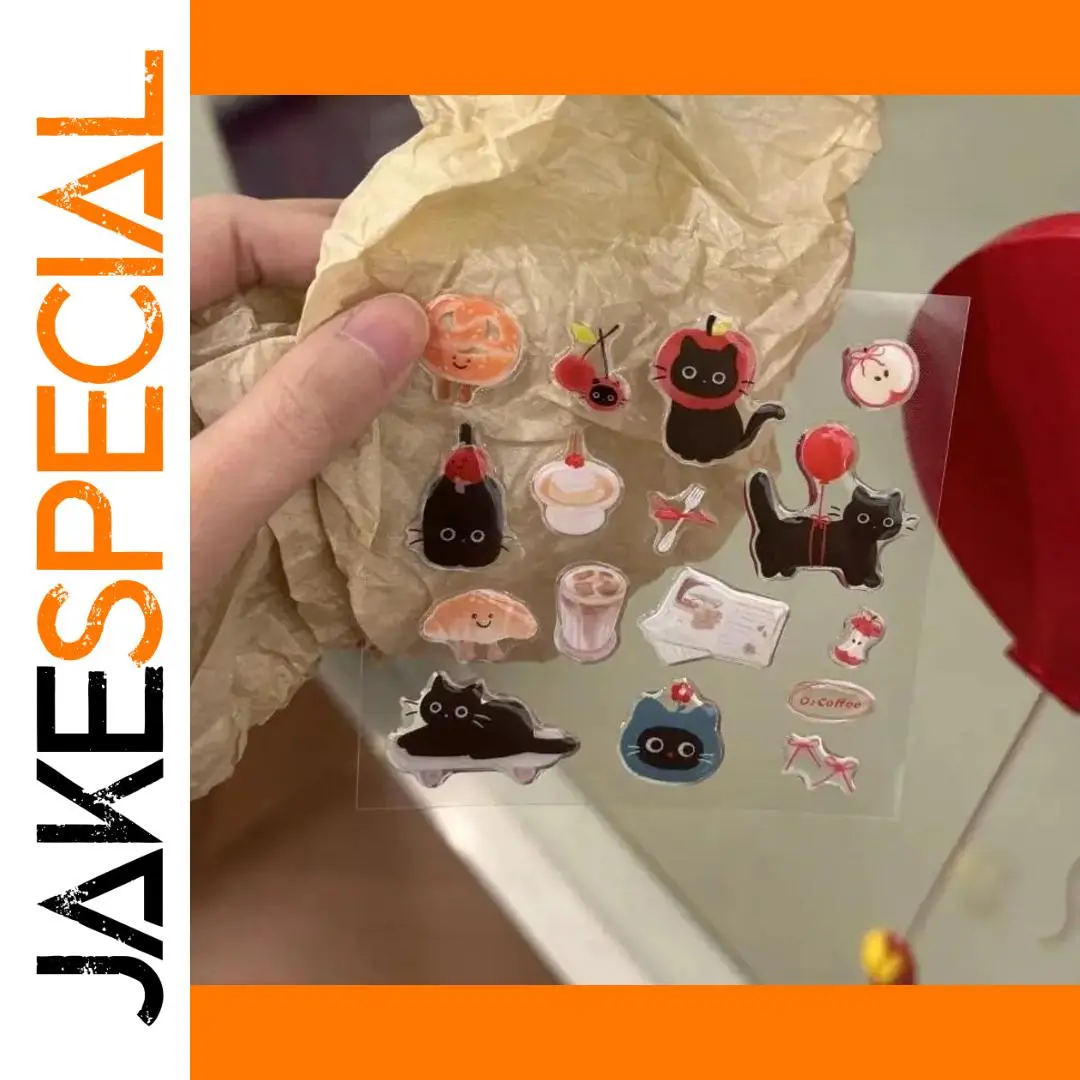 Black Cat Decal Sheet for DIY Decor 1 Black Cat Decal Sheet for DIY Decor