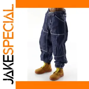 Blue Tiger Print 1/6 Scale Jeans for Action Figures