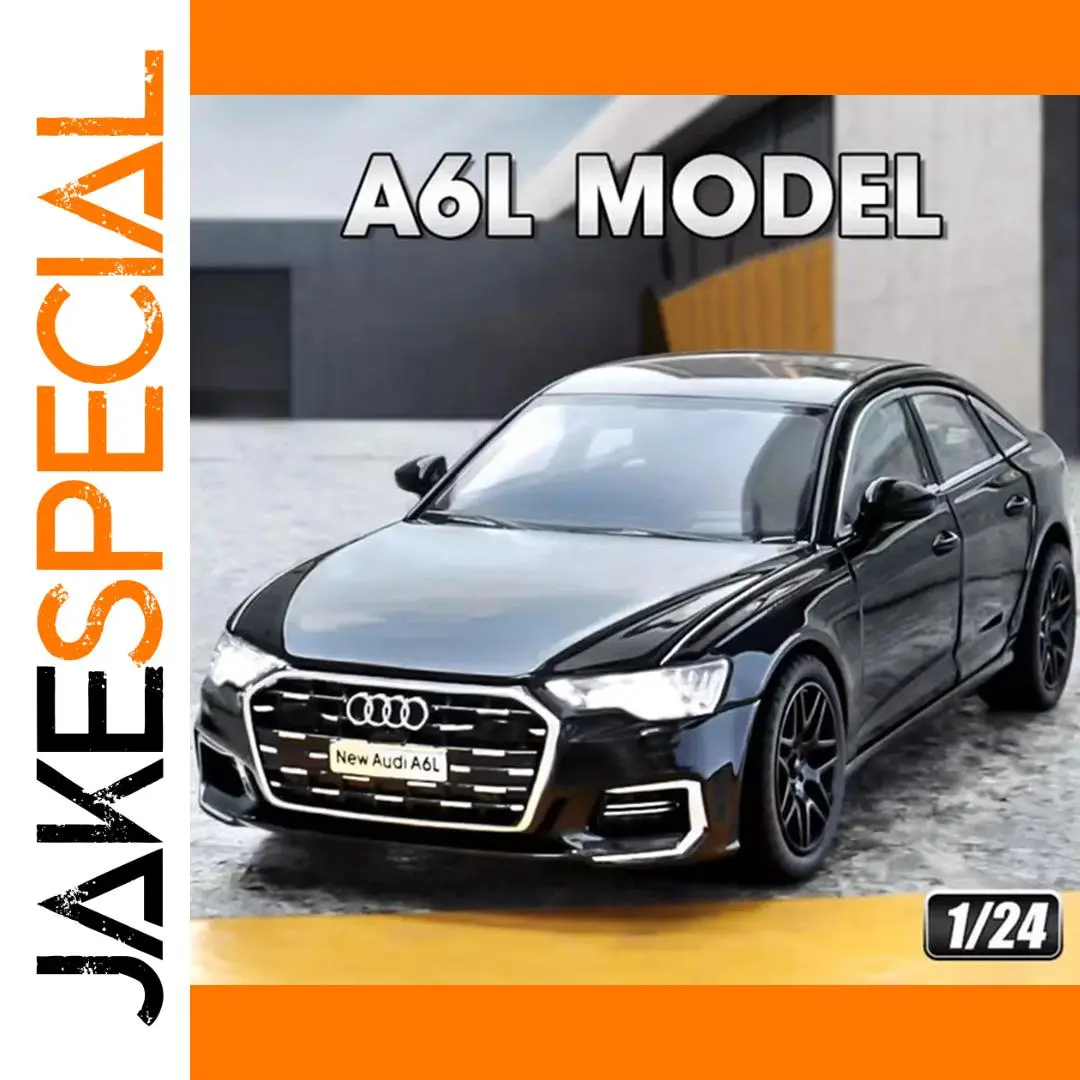 Black 1:24 Scale Diecast A6L Model Car 1 Black 1:24 Scale Diecast A6L Model Car