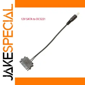 DC5221 to SATA Power Cable, 18cm, 15-pin SATA to DC