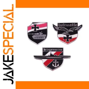 Set of Three Military Alloy Brooches