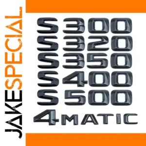 3D Glossy Black ABS Emblem for Mercedes S Class