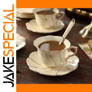 Elegant Bone China Coffee Cup Set