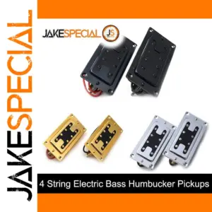 Mini Electric Bass Humbucker Pickup in Black, Gold, or Chrome