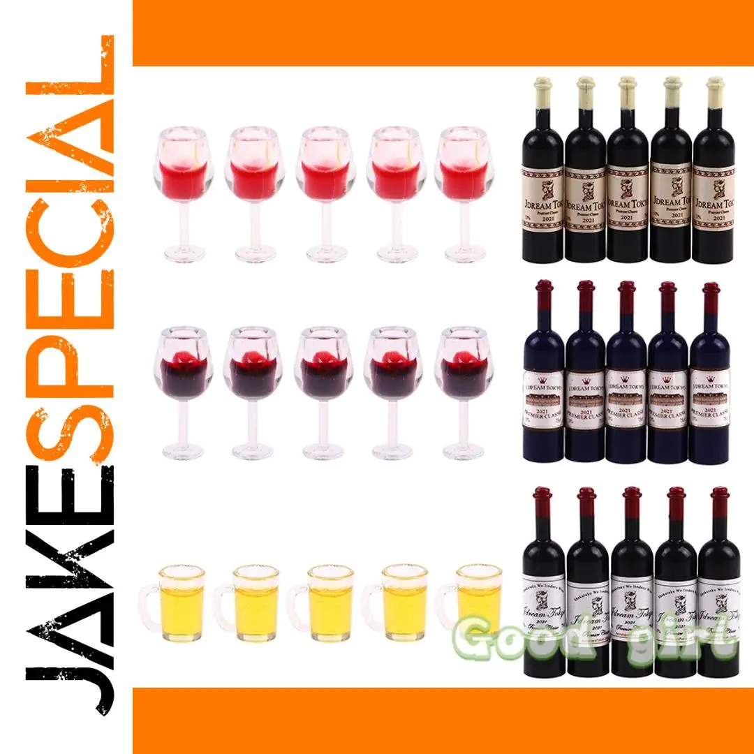 Miniature Resin Beverage Set for Dollhouses 1 Miniature Resin Beverage Set for Dollhouses