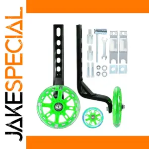 Child Bicycle Support Wheels - Bright Neon Green