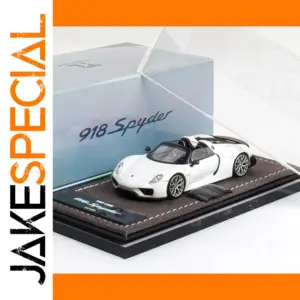 White Porsche 918 Spyder Diecast Model 1:64 Scale