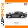 1:64 Classic Gray Die-Cast Sports Car Model