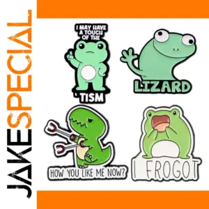 Cartoon Lizard Brooch with Vibrant Colors