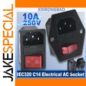 IEC320 C14 Power Socket with LED Indicator