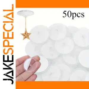 Mini Clear Ceiling Hooks Set of 50