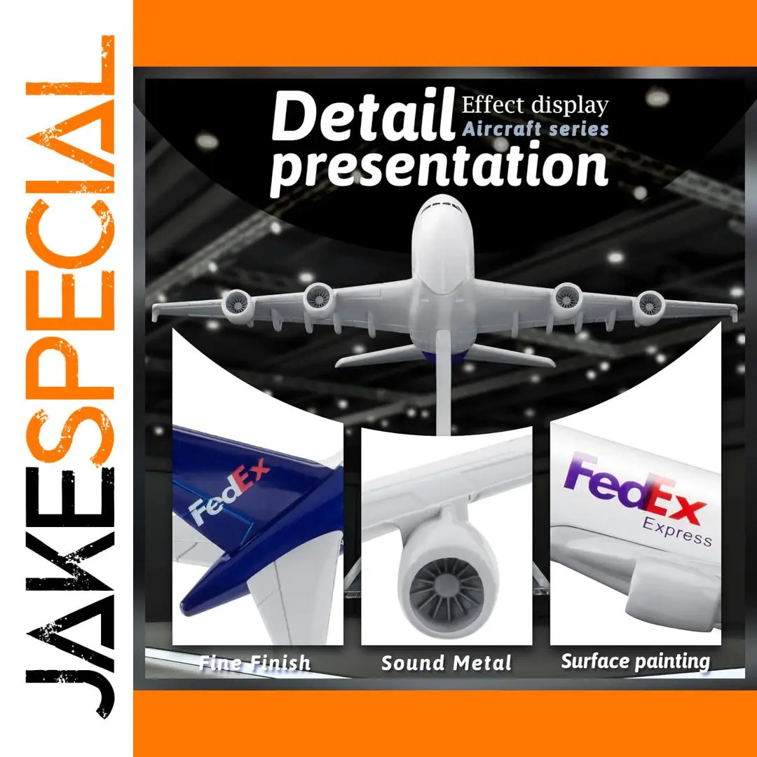 FedEx A380 Diecast Model Aircraft 16cm Scale 1 FedEx A380 Diecast Model Aircraft 16cm Scale