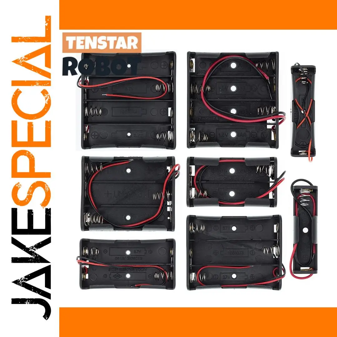 Versatile Black Battery Holder for AA & 18650 1 Versatile Black Battery Holder for AA & 18650