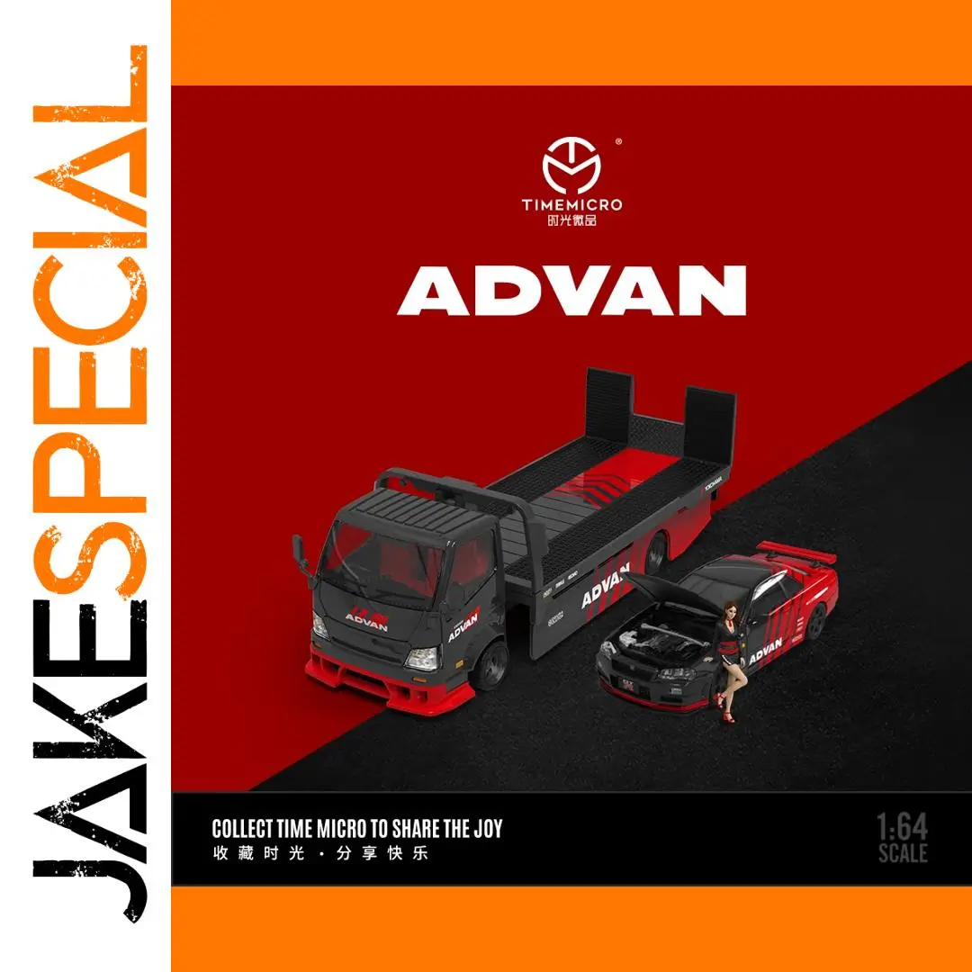 TIME MICRO Nissan R34 GTR ADVAN Diecast Model Set 1 TIME MICRO Nissan R34 GTR ADVAN Diecast Model Set