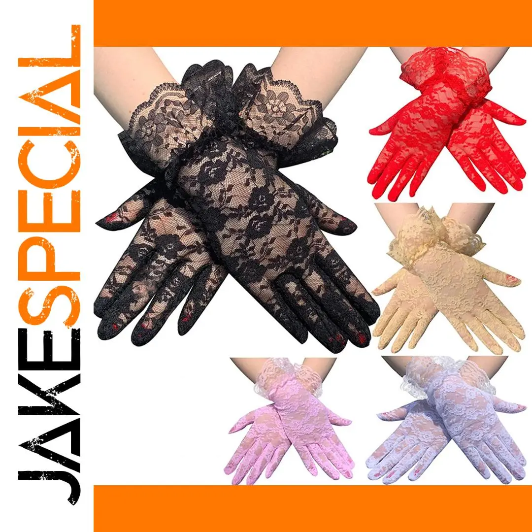 Elegant Lace Gloves Set in Six Colors 1 Elegant Lace Gloves Set in Six Colors