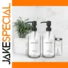 Stylish 16oz Glass Soap Dispenser Set