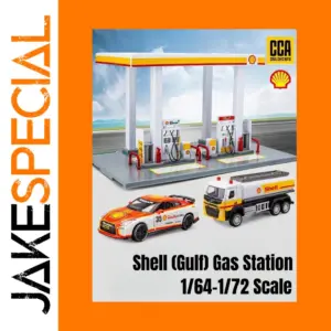 1:64 Scale Modern Gas Station Miniature Set