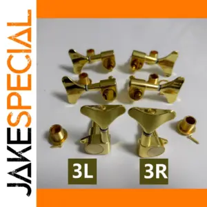 Gold Tuning Pegs for Electric Bass Guitars